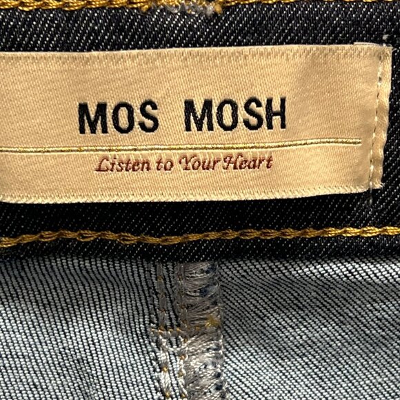 MOS MOSH Women's Stretch Straight Leg 5-Pocket Mid Rise Blue Denim Jeans Size 32 - Picture 5 of 11